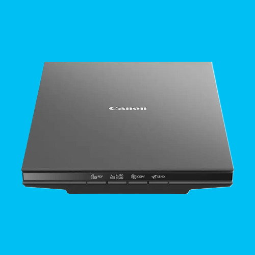 01 Scanner Canon flatbed scanner with document feeder lid open